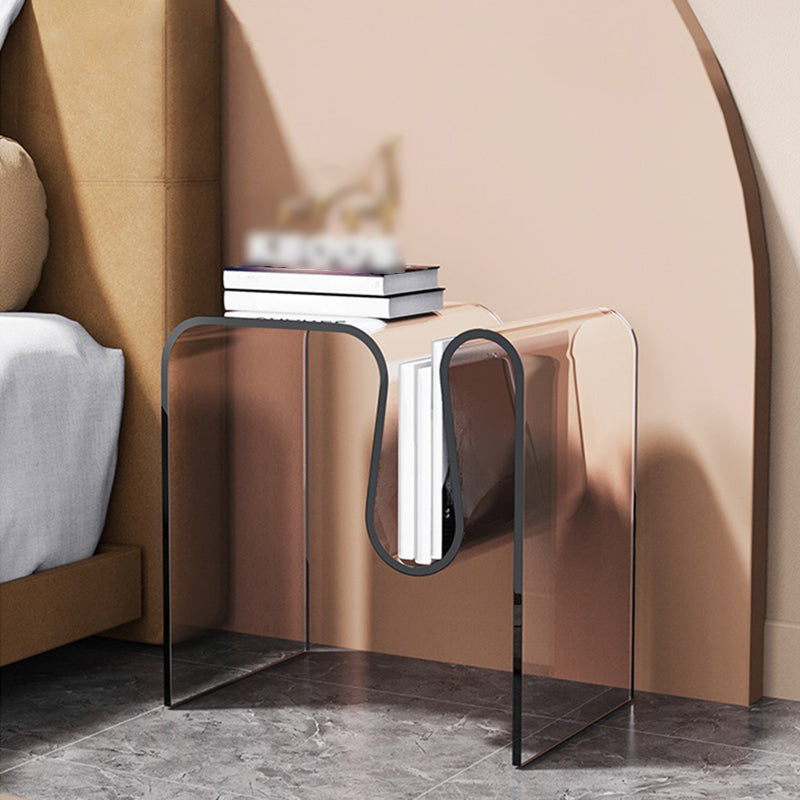 Unique Shape Side End Snack Table Acrylic Living Room Corner Table