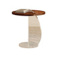 Contemporary Round Side End Table Plastic Pedestal Sofa Side Accent Table