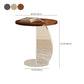 Contemporary Round Side End Table Plastic Pedestal Sofa Side Accent Table