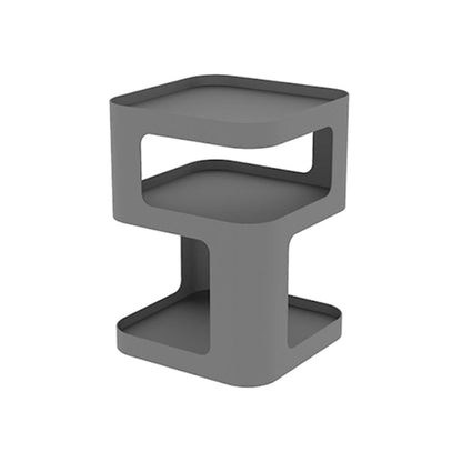 Tavolo da spuntino all'estremità laterale contemporanea con ripiani in metallo tavolo da camera da letto