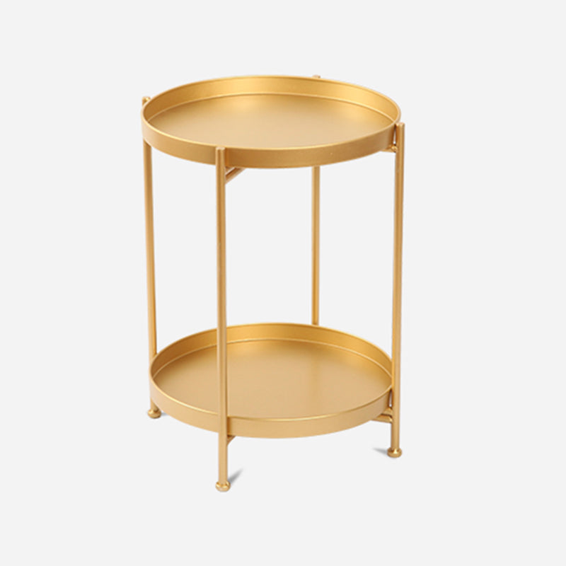 Round Shape Sofa Side Accent Table Tray Top Modernistic Bedroom End Table