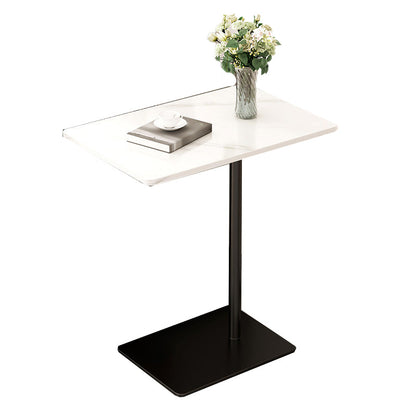 Contemporary C Side Table Sofa Side Accent Table Metal Corner Table 19"L x 13"W x 22"H White 1
