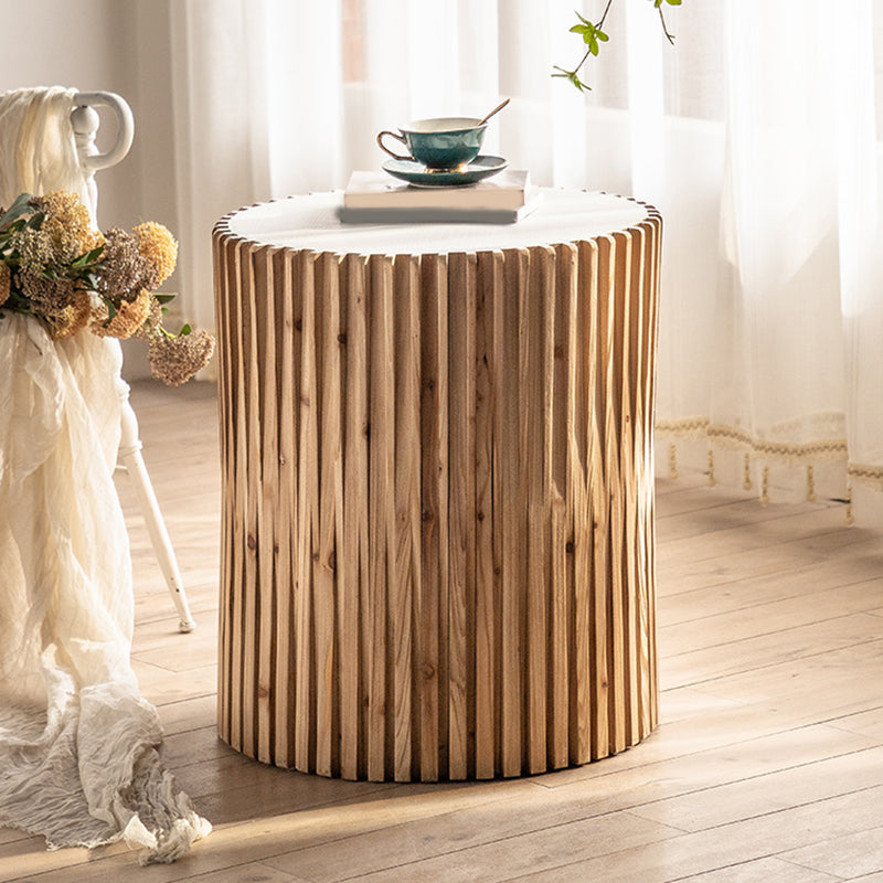 Modernistic Round Solid Wood Side Table Rustic Tree Stump Side End Snack Table Clearhalo 'Coffee & Accent Tables' 'End & Side Tables' 'end_side_tables' 'furn' 'furn_end_side_tables' 'Furniture' 'Living Room Furniture' 6856199