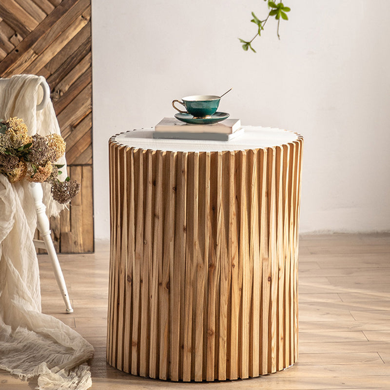 Modernistic Round Solid Wood Side Table Rustic Tree Stump Side End Snack Table Clearhalo 'Coffee & Accent Tables' 'End & Side Tables' 'end_side_tables' 'furn' 'furn_end_side_tables' 'Furniture' 'Living Room Furniture' 6856202