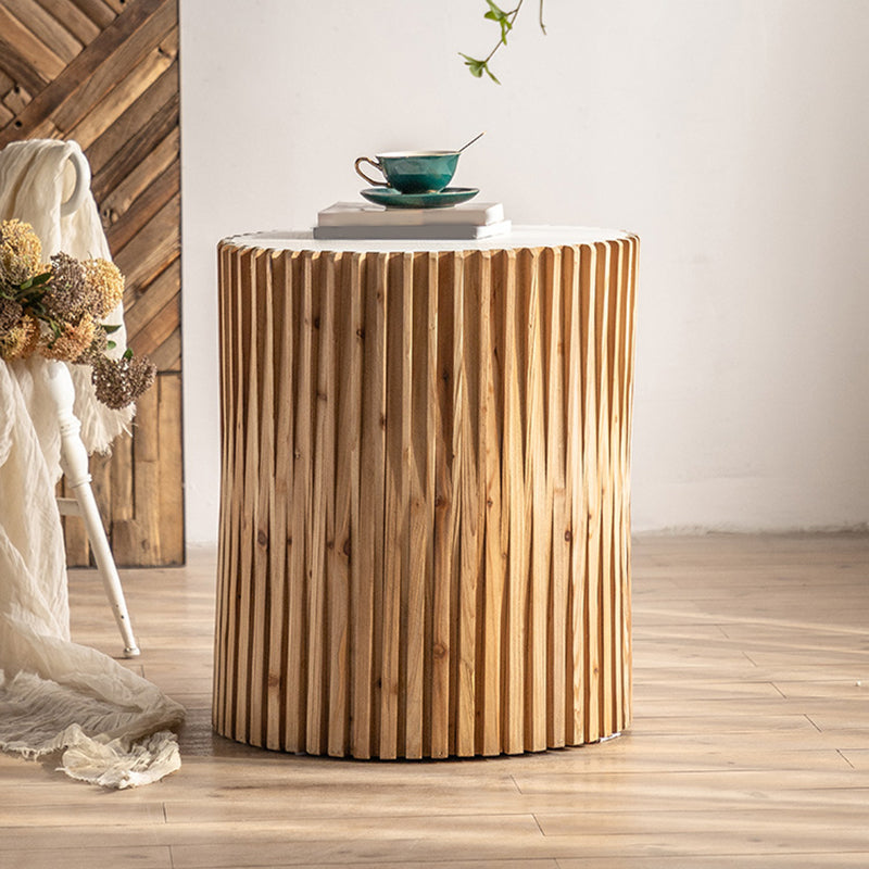 Modernistic Round Solid Wood Side Table Rustic Tree Stump Side End Snack Table Clearhalo 'Coffee & Accent Tables' 'End & Side Tables' 'end_side_tables' 'furn' 'furn_end_side_tables' 'Furniture' 'Living Room Furniture' 6856206