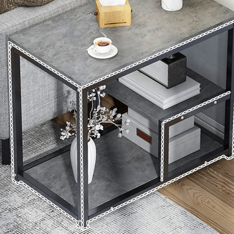 Industrial Rectangular Corner Table Metal Side End Snack Table Clearhalo 'Coffee & Accent Tables' 'End & Side Tables' 'end_side_tables' 'furn' 'furn_end_side_tables' 'Furniture' 'Living Room Furniture' 6856263