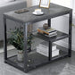 Industrial Rectangular Accent Side Table Metal Side End Snack Table 24"L x 16"W x 27"H Grey 1 Clearhalo 'Coffee & Accent Tables' 'End & Side Tables' 'end_side_tables' 'furn' 'furn_end_side_tables' 'Furniture' 'Living Room Furniture' 6856291