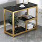 Industrial Rectangular Accent Side Table Metal Side End Snack Table 24"L x 12"W x 27"H Black 1 Clearhalo 'Coffee & Accent Tables' 'End & Side Tables' 'end_side_tables' 'furn' 'furn_end_side_tables' 'Furniture' 'Living Room Furniture' 6856292