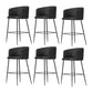 Taburete de bar moderno, taburetes de bar con respaldo de cuero para comedor con patas de metal