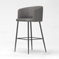 Taburete de bar moderno, taburetes de bar con respaldo de cuero para comedor con patas de metal