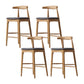 Faux Leather Dining Stools Industrial Bar Stool with Wood Base Natural 4 Piece Set Clearhalo 'Bar Furniture' 'Bar Stools' 'bar_stools' 'furn' 'furn_bar_stools' 'Furniture' 'Kitchen & Dining Furniture' 6856604