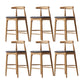 Faux Leather Dining Stools Industrial Bar Stool with Wood Base Natural 6 Piece Set Clearhalo 'Bar Furniture' 'Bar Stools' 'bar_stools' 'furn' 'furn_bar_stools' 'Furniture' 'Kitchen & Dining Furniture' 6856605