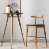 Faux Leather Dining Stools Industrial Bar Stool with Wood Base Clearhalo 'Bar Furniture' 'Bar Stools' 'bar_stools' 'furn' 'furn_bar_stools' 'Furniture' 'Kitchen & Dining Furniture' 6856618