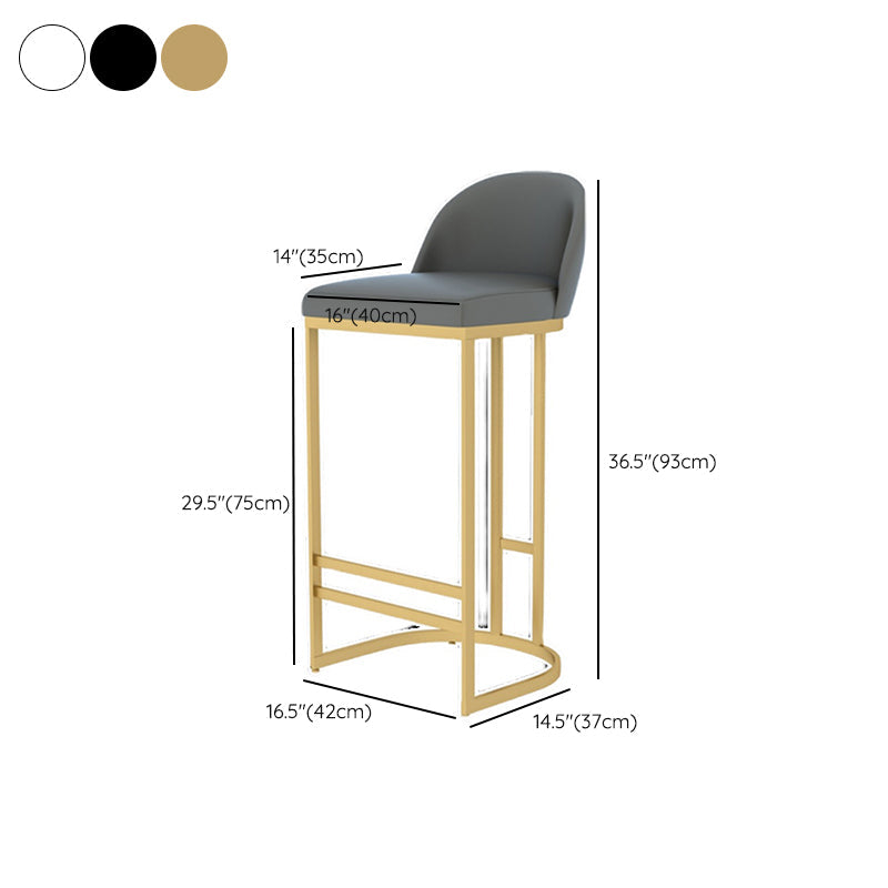 GLAM ARMLESS BACKRESTカウンタースツール鉄のバースツールとキッチン用のペダル