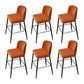 Industrial Style Counter Stool Upholstered Living Room Bar Stool with Metal Legs Orange 6 Piece Set Clearhalo 'Bar Furniture' 'Bar Stools' 'bar_stools' 'furn' 'furn_bar_stools' 'Furniture' 'Kitchen & Dining Furniture' 6856654