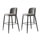 Industrial Style Counter Stool Upholstered Living Room Bar Stool with Metal Legs Grey 2 Piece Set Clearhalo 'Bar Furniture' 'Bar Stools' 'bar_stools' 'furn' 'furn_bar_stools' 'Furniture' 'Kitchen & Dining Furniture' 6856659