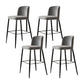 Industrial Style Counter Stool Upholstered Living Room Bar Stool with Metal Legs Grey 4 Piece Set Clearhalo 'Bar Furniture' 'Bar Stools' 'bar_stools' 'furn' 'furn_bar_stools' 'Furniture' 'Kitchen & Dining Furniture' 6856660