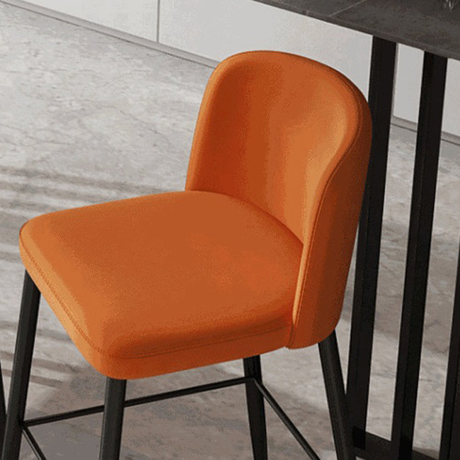 Industrial Style Counter Stool Upholstered Living Room Bar Stool with Metal Legs Clearhalo 'Bar Furniture' 'Bar Stools' 'bar_stools' 'furn' 'furn_bar_stools' 'Furniture' 'Kitchen & Dining Furniture' 6856662