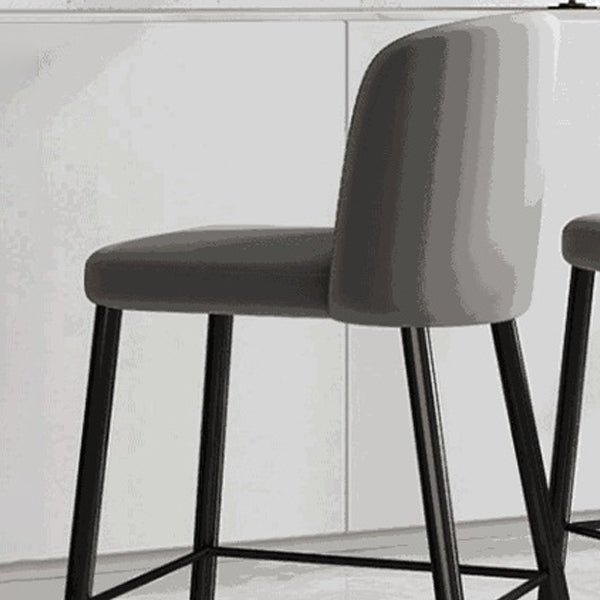 Industrial Style Counter Stool Upholstered Living Room Bar Stool with Metal Legs Clearhalo 'Bar Furniture' 'Bar Stools' 'bar_stools' 'furn' 'furn_bar_stools' 'Furniture' 'Kitchen & Dining Furniture' 6856664