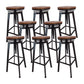 Modern Backless Barstool Wooden Counter Bar Stool with Metal Legs Matte Black 8 Piece Set Clearhalo 'Bar Furniture' 'Bar Stools' 'bar_stools' 'furn' 'furn_bar_stools' 'Furniture' 'Kitchen & Dining Furniture' 6856674