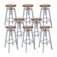 Modern Backless Barstool Wooden Counter Bar Stool with Metal Legs White 8 Piece Set Clearhalo 'Bar Furniture' 'Bar Stools' 'bar_stools' 'furn' 'furn_bar_stools' 'Furniture' 'Kitchen & Dining Furniture' 6856680