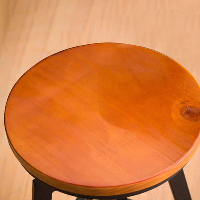 Modern Backless Barstool Wooden Counter Bar Stool with Metal Legs Clearhalo 'Bar Furniture' 'Bar Stools' 'bar_stools' 'furn' 'furn_bar_stools' 'Furniture' 'Kitchen & Dining Furniture' 6856681