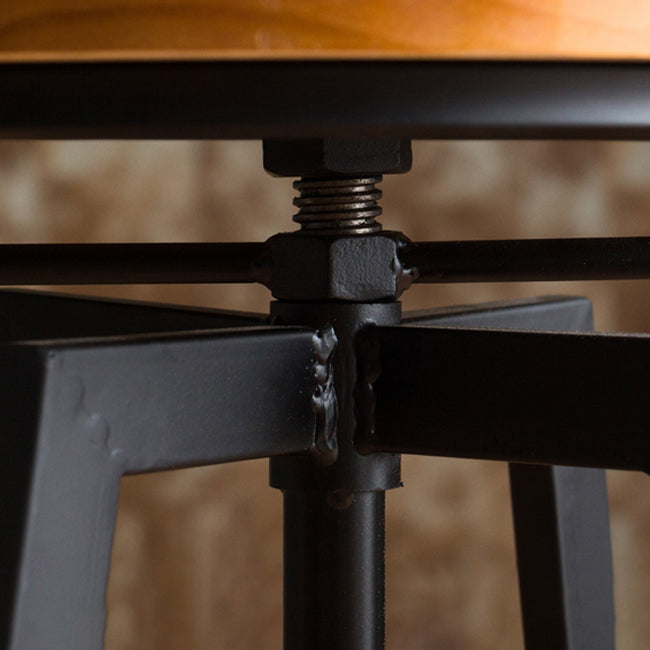 Modern Backless Barstool Wooden Counter Bar Stool with Metal Legs Clearhalo 'Bar Furniture' 'Bar Stools' 'bar_stools' 'furn' 'furn_bar_stools' 'Furniture' 'Kitchen & Dining Furniture' 6856682