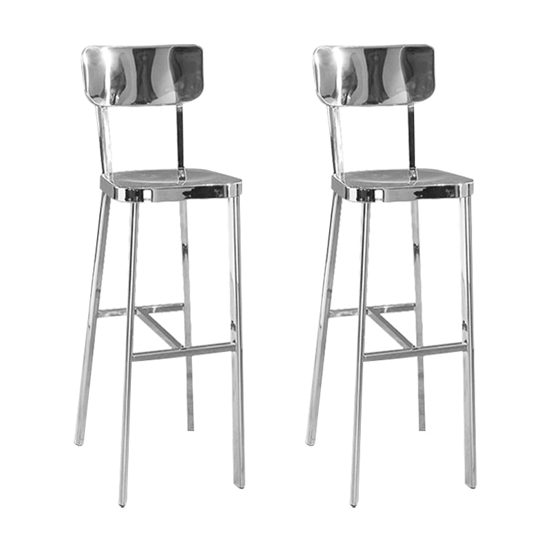 Tabouret de style de style industriel Silver Metal Barstol pour le salon