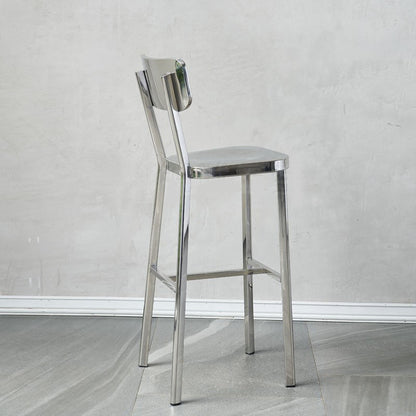 Tabouret de style de style industriel Silver Metal Barstol pour le salon