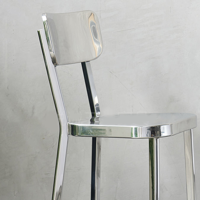 Tabouret de style de style industriel Silver Metal Barstol pour le salon