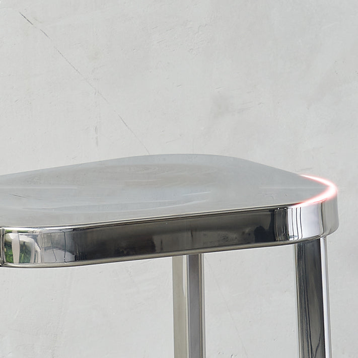 Tabouret de style de style industriel Silver Metal Barstol pour le salon