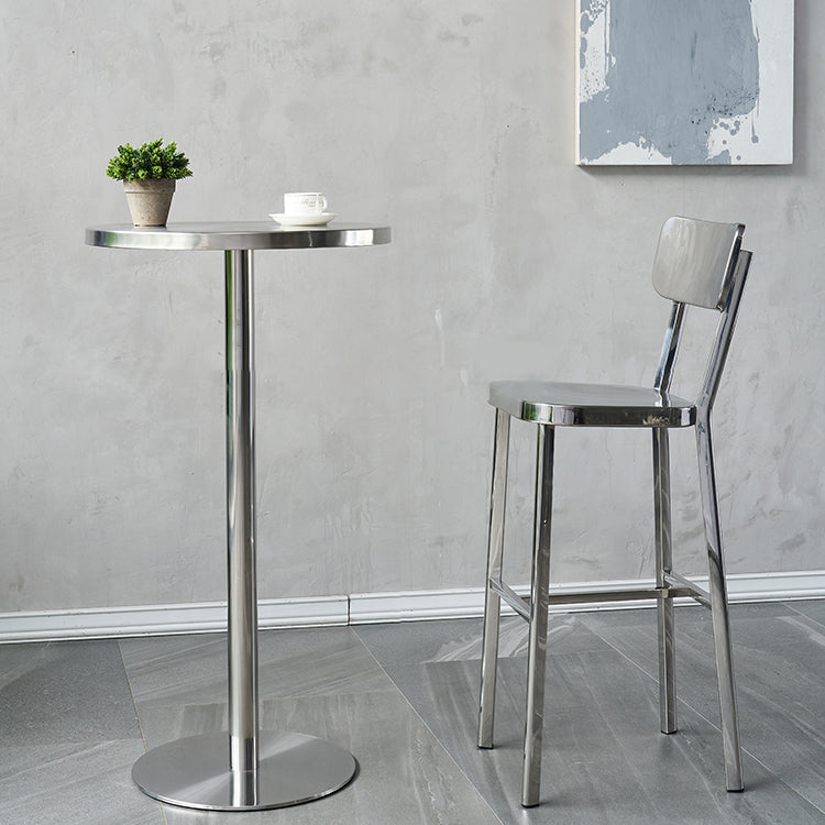 Tabouret de style de style industriel Silver Metal Barstol pour le salon