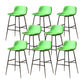 Modern Style Low Back Barstool Pu Leather Counter Bar Stool with Metal Legs for Home