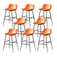 Modern Style Low Back Barstool Pu Leather Counter Bar Stool with Metal Legs for Home