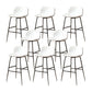 Modern Style Low Back Barstool Pu Leather Counter Bar Stool with Metal Legs for Home
