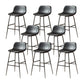 Modern Style Low Back Barstool Pu Leather Counter Bar Stool with Metal Legs for Home