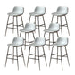Modern Style Low Back Barstool Pu Leather Counter Bar Stool with Metal Legs for Home