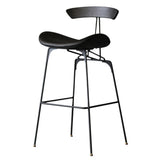 Modern Style Counter Stool Faux Leather Saddle Seat Bar Stool for Indoor Clearhalo 'Bar Furniture' 'Bar Stools' 'bar_stools' 'furn' 'furn_bar_stools' 'Furniture' 'Kitchen & Dining Furniture' 6856741