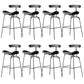 Modern Style Counter Stool Faux Leather Saddle Seat Bar Stool for Indoor Dark Gray 8 Piece Set Clearhalo 'Bar Furniture' 'Bar Stools' 'bar_stools' 'furn' 'furn_bar_stools' 'Furniture' 'Kitchen & Dining Furniture' 6856753