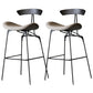Modern Style Counter Stool Faux Leather Saddle Seat Bar Stool for Indoor Light Gray 2 Piece Set Clearhalo 'Bar Furniture' 'Bar Stools' 'bar_stools' 'furn' 'furn_bar_stools' 'Furniture' 'Kitchen & Dining Furniture' 6856754