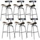 Modern Style Counter Stool Faux Leather Saddle Seat Bar Stool for Indoor Light Gray 6 Piece Set Clearhalo 'Bar Furniture' 'Bar Stools' 'bar_stools' 'furn' 'furn_bar_stools' 'Furniture' 'Kitchen & Dining Furniture' 6856756