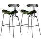 Modern Style Counter Stool Faux Leather Saddle Seat Bar Stool for Indoor Green 2 Piece Set Clearhalo 'Bar Furniture' 'Bar Stools' 'bar_stools' 'furn' 'furn_bar_stools' 'Furniture' 'Kitchen & Dining Furniture' 6856758