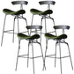 Modern Style Counter Stool Faux Leather Saddle Seat Bar Stool for Indoor Green 4 Piece Set Clearhalo 'Bar Furniture' 'Bar Stools' 'bar_stools' 'furn' 'furn_bar_stools' 'Furniture' 'Kitchen & Dining Furniture' 6856759