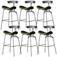 Modern Style Counter Stool Faux Leather Saddle Seat Bar Stool for Indoor Green 6 Piece Set Clearhalo 'Bar Furniture' 'Bar Stools' 'bar_stools' 'furn' 'furn_bar_stools' 'Furniture' 'Kitchen & Dining Furniture' 6856760