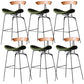 Modern Style Counter Stool Faux Leather Saddle Seat Bar Stool for Indoor Brown Green 6 Piece Set Clearhalo 'Bar Furniture' 'Bar Stools' 'bar_stools' 'furn' 'furn_bar_stools' 'Furniture' 'Kitchen & Dining Furniture' 6856764