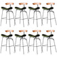 Modern Style Counter Stool Faux Leather Saddle Seat Bar Stool for Indoor Brown Green 8 Piece Set Clearhalo 'Bar Furniture' 'Bar Stools' 'bar_stools' 'furn' 'furn_bar_stools' 'Furniture' 'Kitchen & Dining Furniture' 6856765