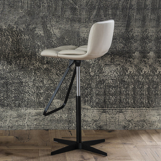 屋内用の工業用アームレスカウンターレザー調整可能な高さのバースツール