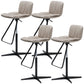 Industrial Armless Counter Stool Leather Adjustable Height Bar Stool for Indoor
