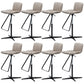 Industrial Armless Counter Stool Leather Adjustable Height Bar Stool for Indoor