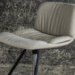 Industrial Armless Counter Stool Leather Adjustable Height Bar Stool for Indoor